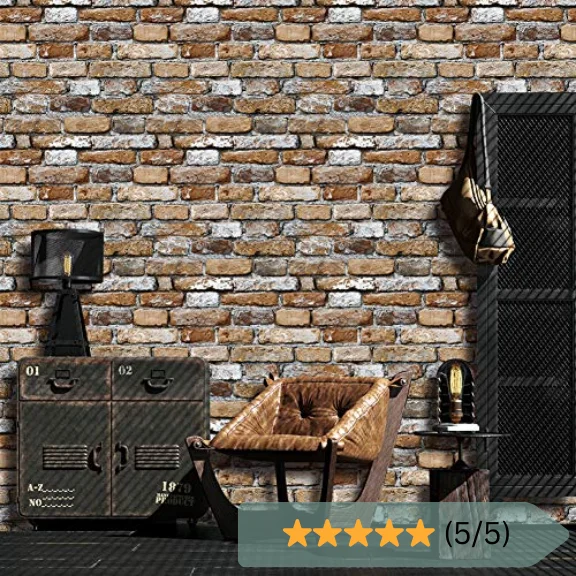 Brown_Cement Grey Brick Wallpaper in Dubai