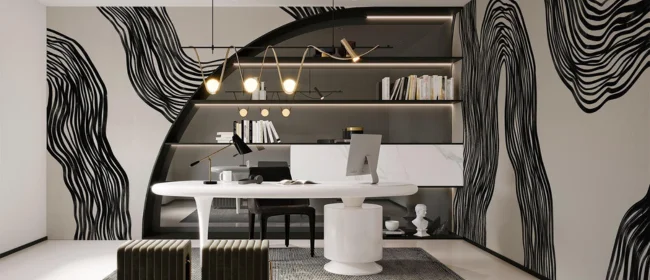 Change up your home office with a unique wallpaper in Dubai
