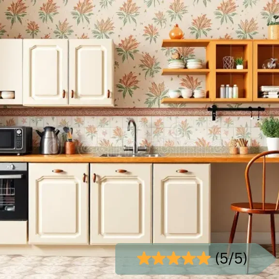 Classic Botanical Kitchen Wallpaper in Dubai