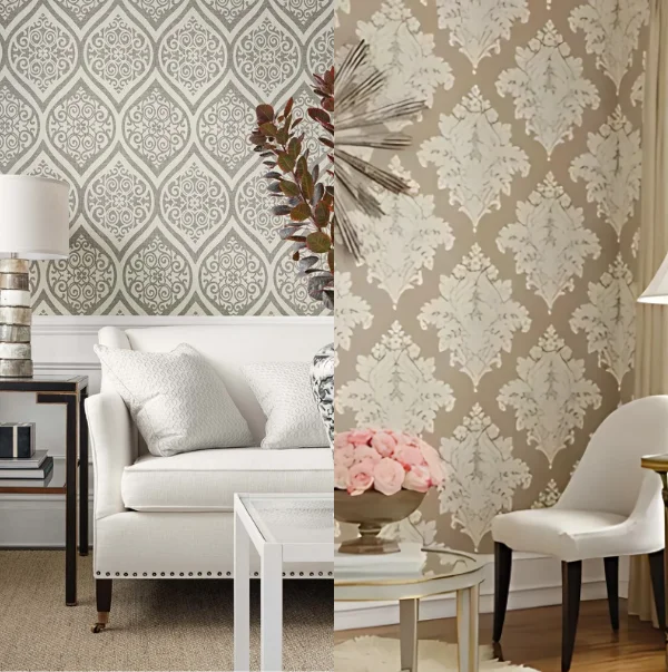 Contemporary Living Room Wallpaper in Dubai