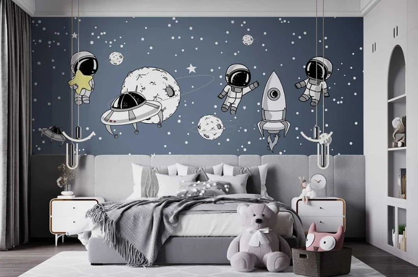 Cosmic Design-Space Kids wallpaper in Dubai