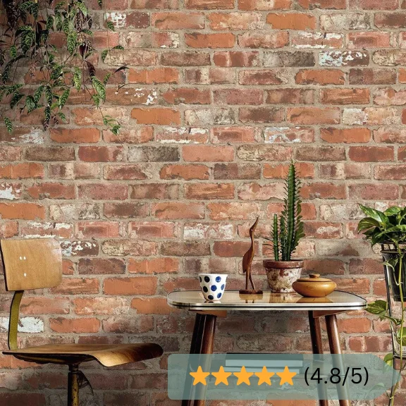 Exposed Real Brick Effect Wallpaper in UAE