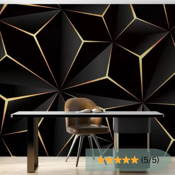 Modern 3D Geometric Office Wall Mural in Dubai