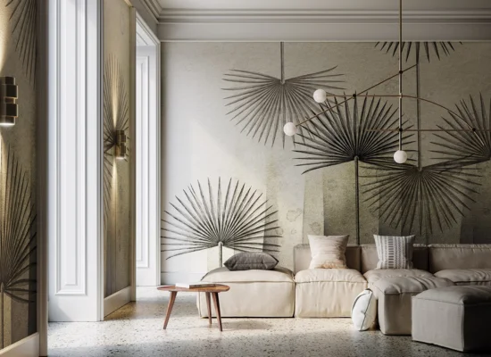 Modern living room Wallpaper in Dubai