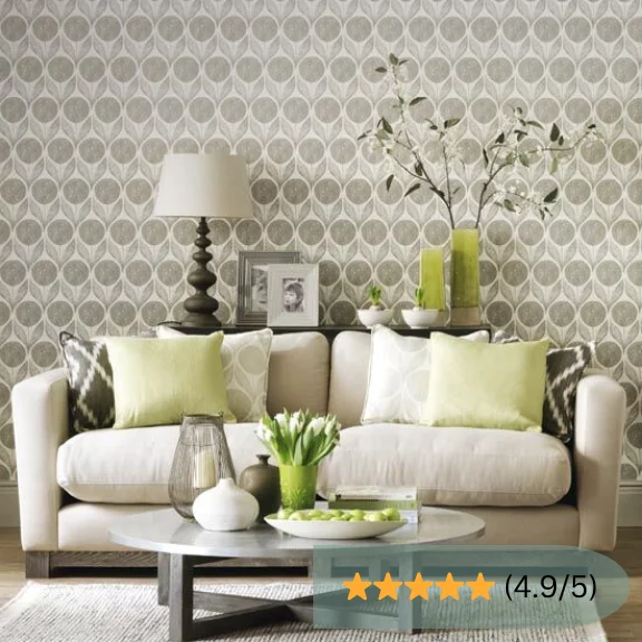 Neutral Leaf Pattern Wallpaper in Dubai