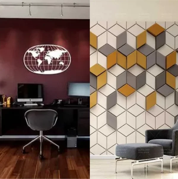 Office Geometric Pattern Wallpaper in Dubai