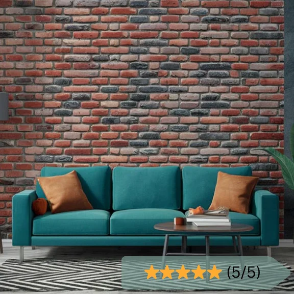 Rustic Red Brick Wallpaper – Urban Loft Style in Dubai