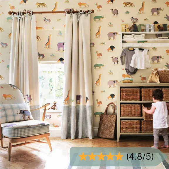 Safari Animal Theme Kids Room Wallpaper in Dubai