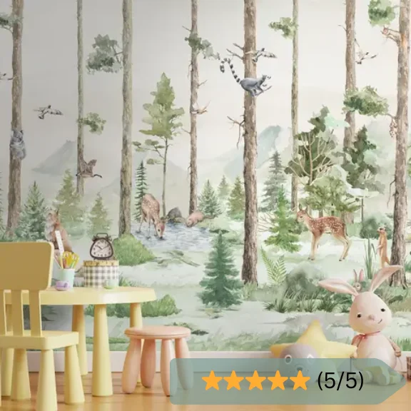 Safari jungle animal kids wallpaper in Dubai