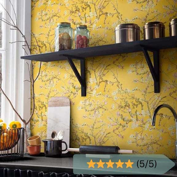 Sunny Blossom Kitchen Wallpaper in Dubai