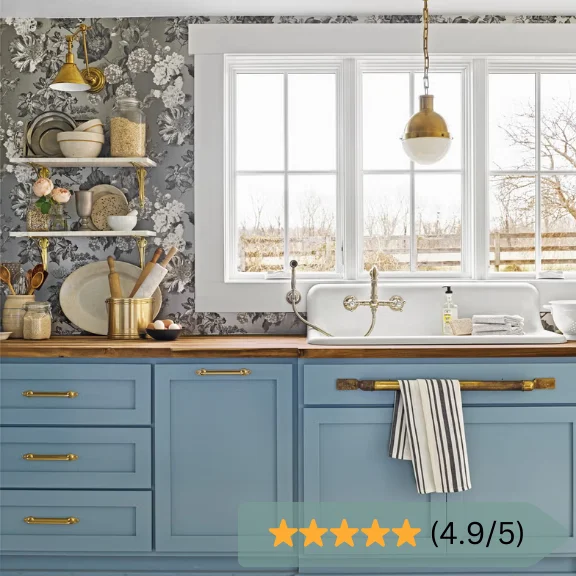 Vibrant Floral Elegance Kitchen Wallpaper in Dubai