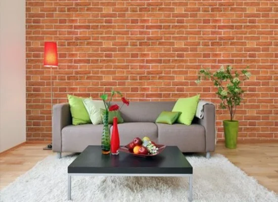 Vintage Red Brick Accent Wall in Dubai