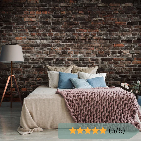 Wall murals Brick wall with black and red bricks in Dubai