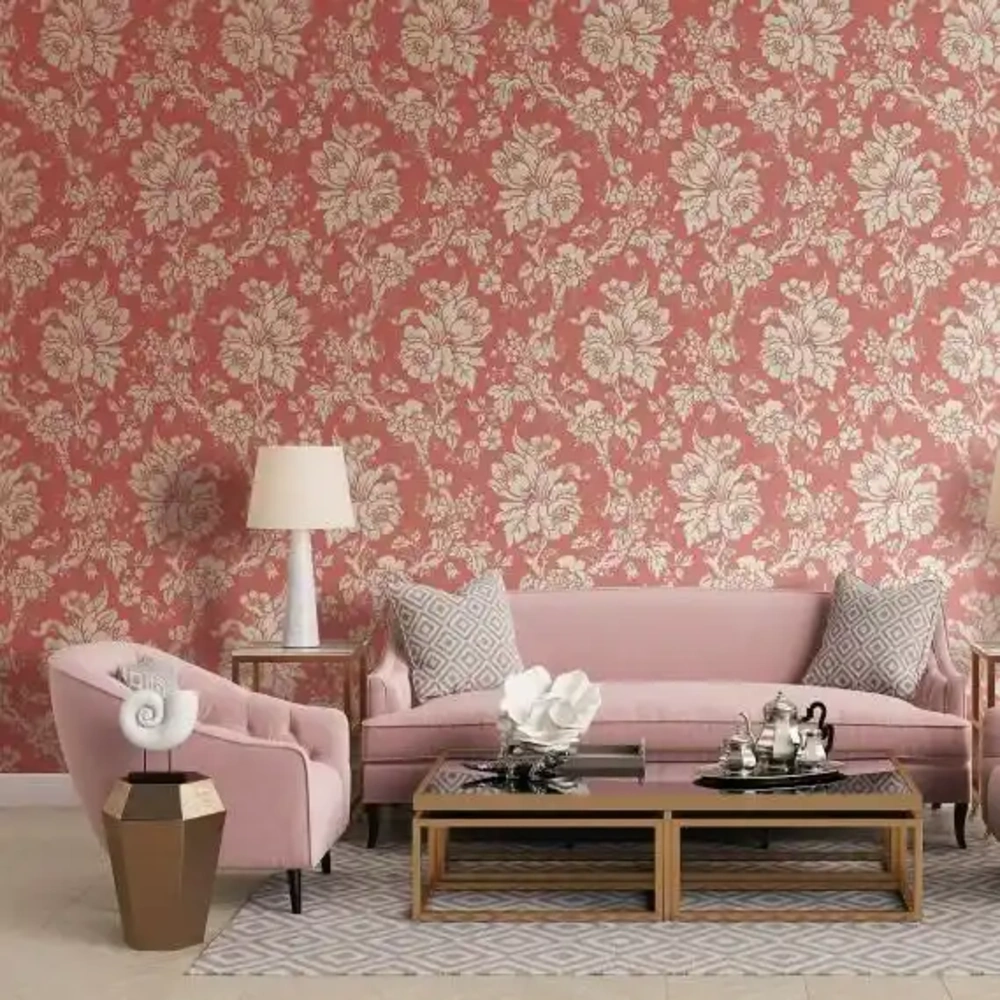 Luxury Floral Wallpaper for Living Room in Dubai