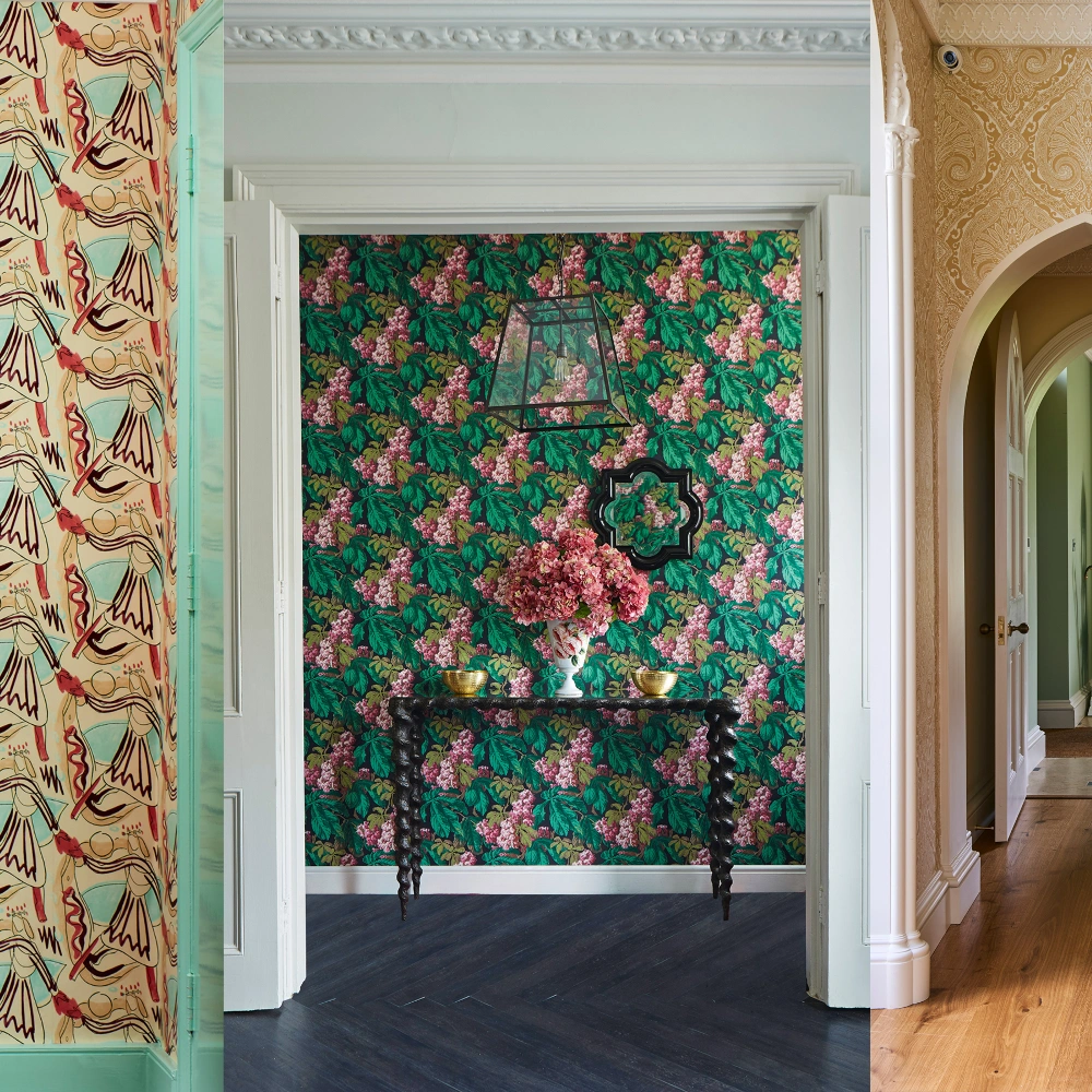 Modern Patterned Wallpaper for Hallways in Dubai